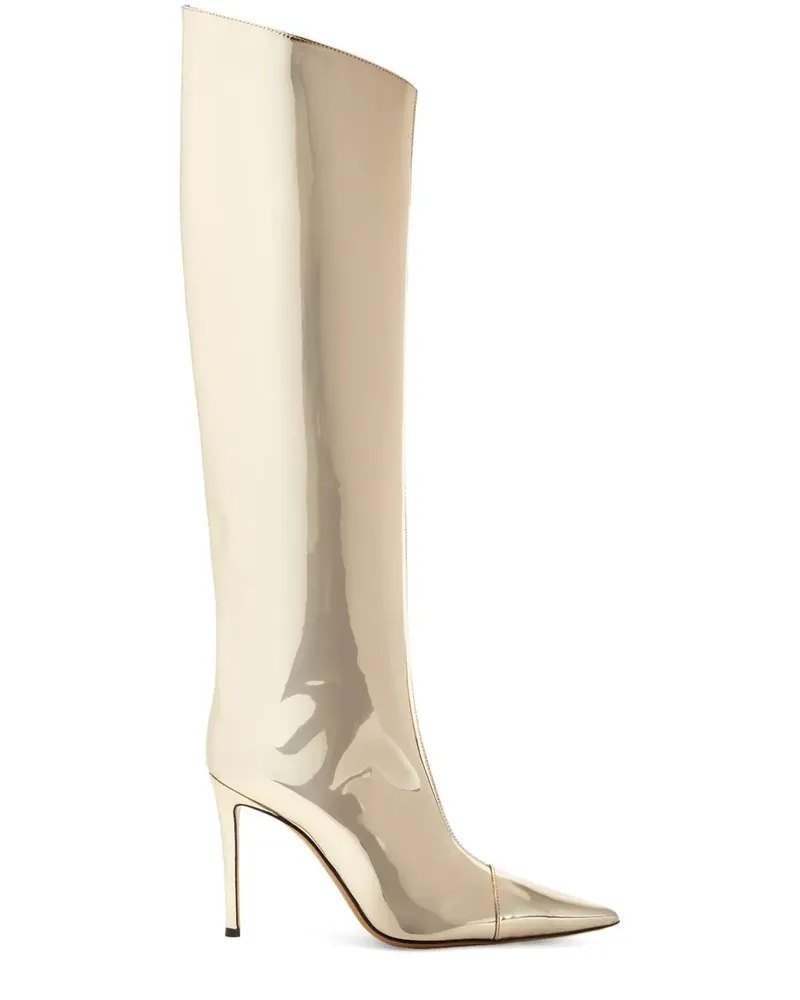 Alexandre Vauthier Kniehohe Stiefel 105mm - Gold Gold