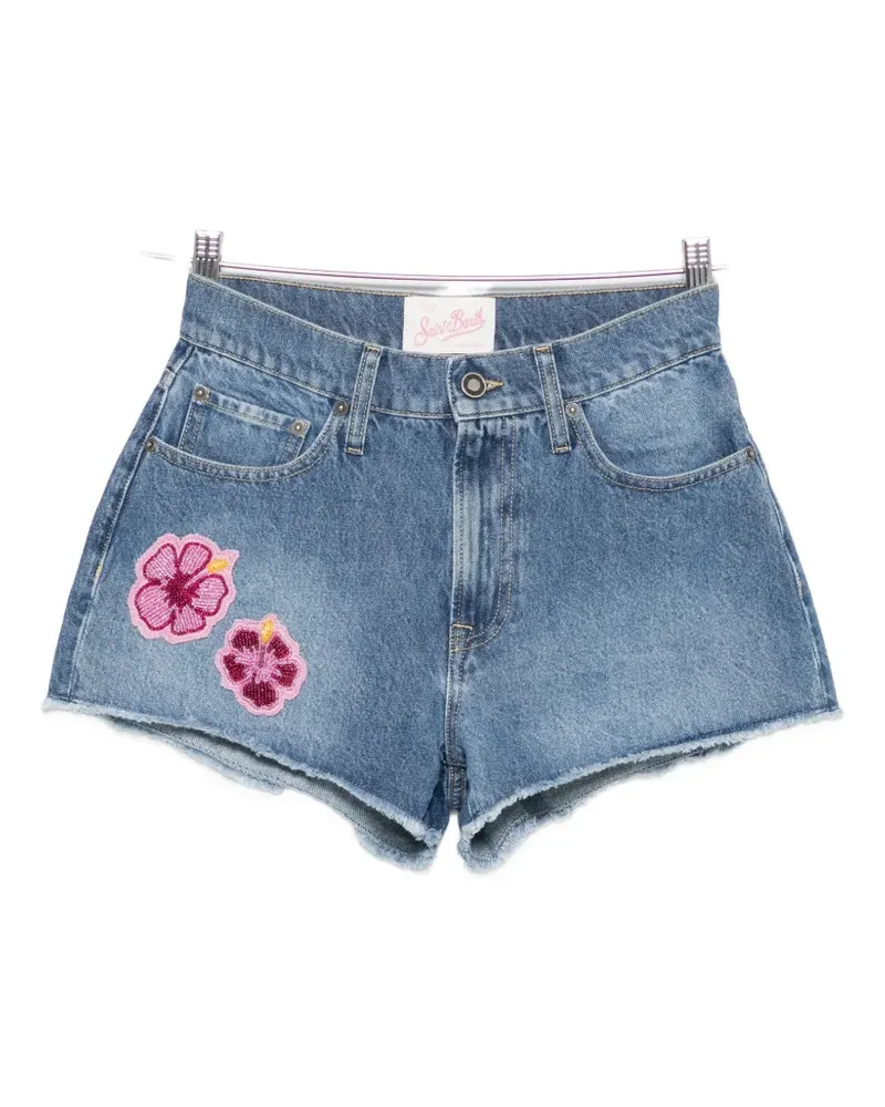 MC2 Saint Barth Musa hibiscus-patch shorts - Blau Blau