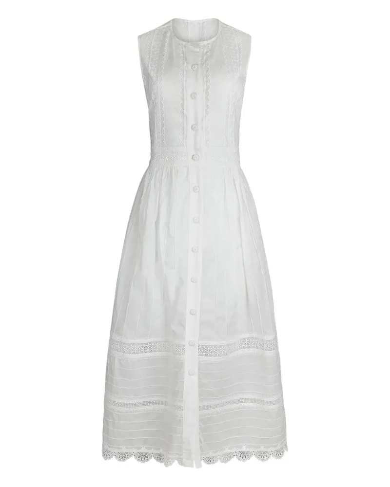 WAIMARI Solaire lace button dress - Weiß Weiß