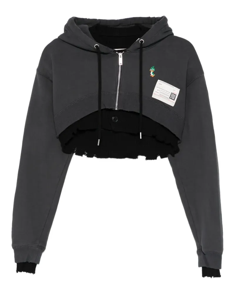 MIHARAYASUHIRO Kapuzenjacke im Layering-Look - Schwarz Schwarz