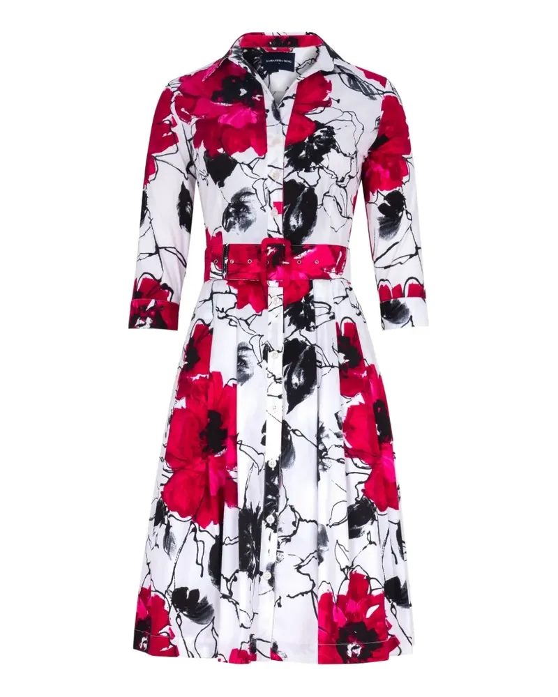 Samantha Sung Audrey floral-print midi dress - Weiß Weiß