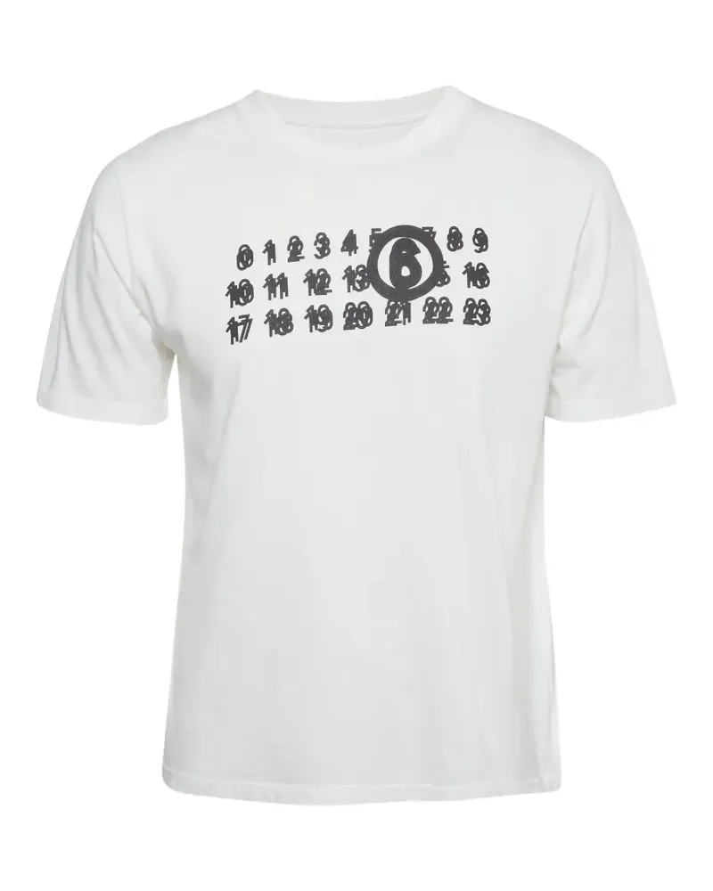 Maison Margiela T-Shirt mit Logo-Grafik - Weiß Weiß