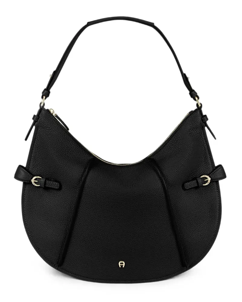Aigner medium Cavallo leather shoulder bag - Schwarz Schwarz