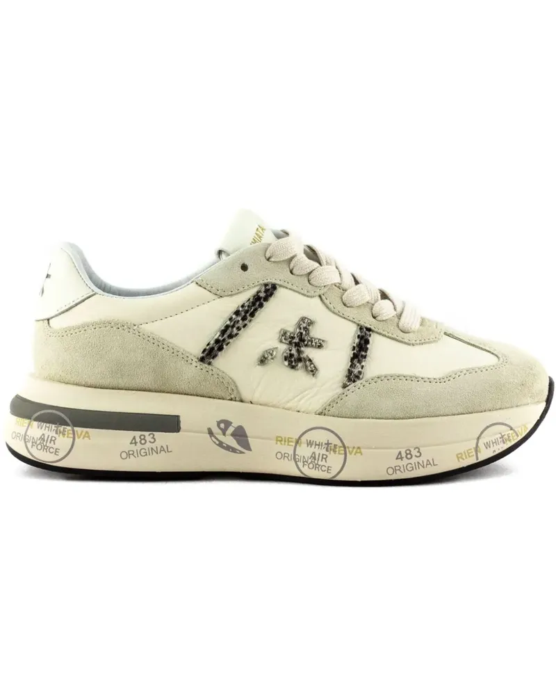 Premiata Cassie Sneakers mit Animal-Print - Weiß Weiß