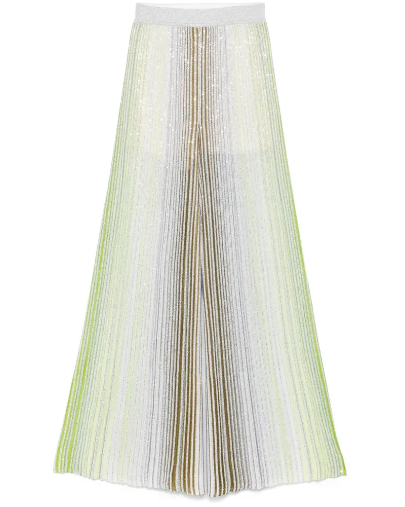 Missoni Gestreifte Palazzohose - Grün Grün