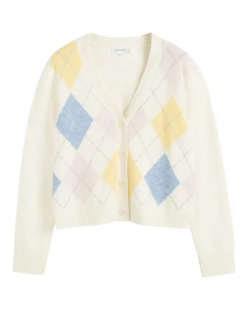 Chinti & Parker Cardigan mit Argyle-Muster - Nude Nude