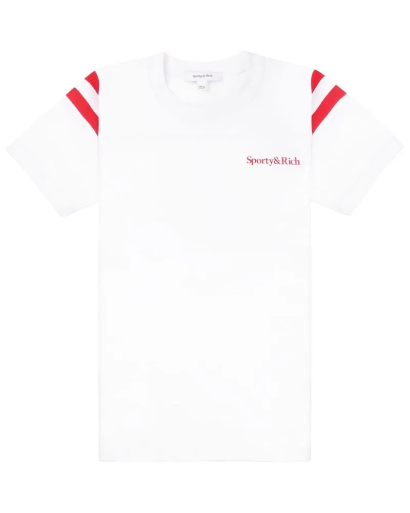 SPORTY & RICH T-Shirt mit Logo - Weiß Weiß