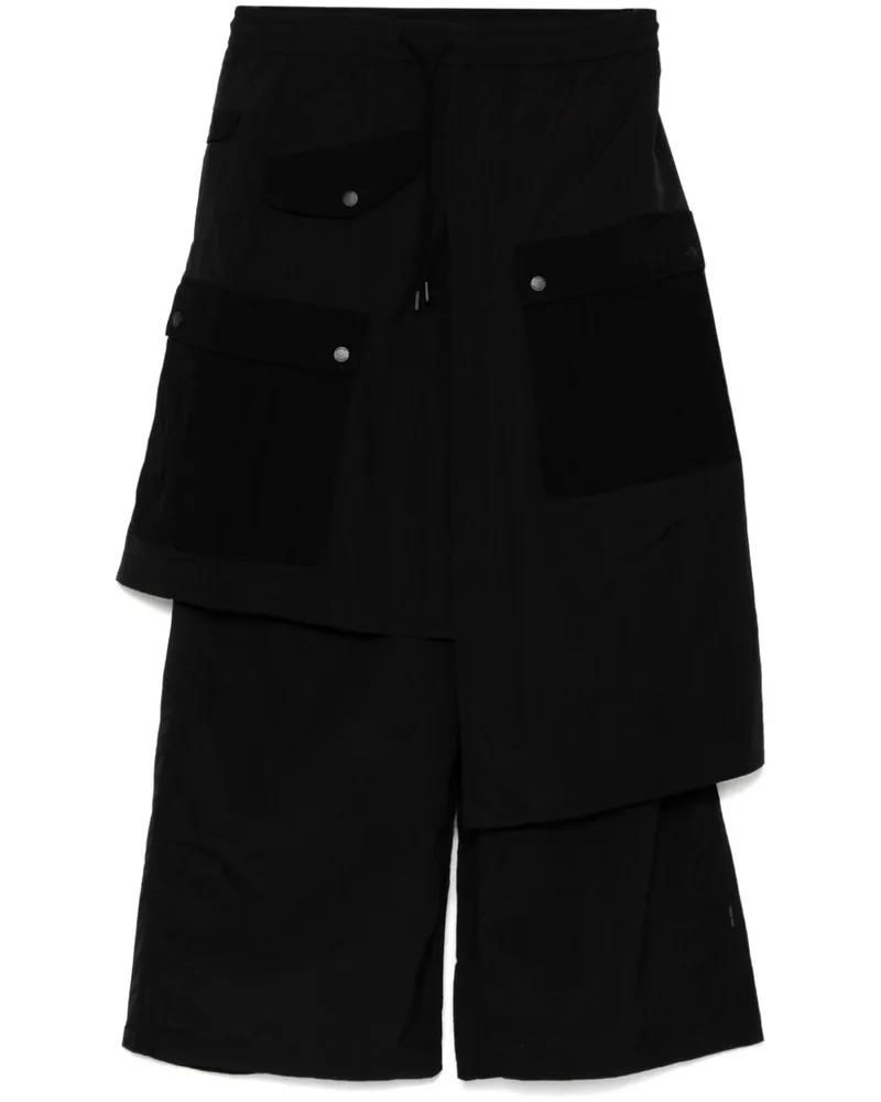 maharishi Asym Hakama-Hose - Schwarz Schwarz