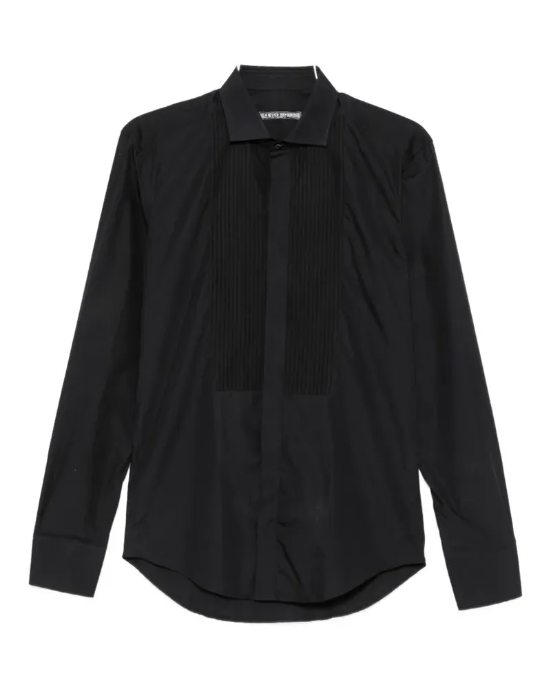 Brian Dales pleated bib-front shirt - Schwarz Schwarz