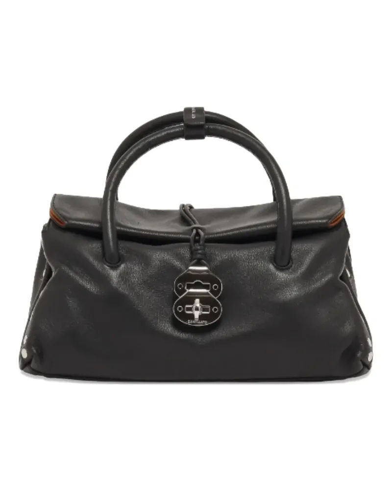 Zanellato Schultertasche mit Schulterriemen - Schwarz Schwarz