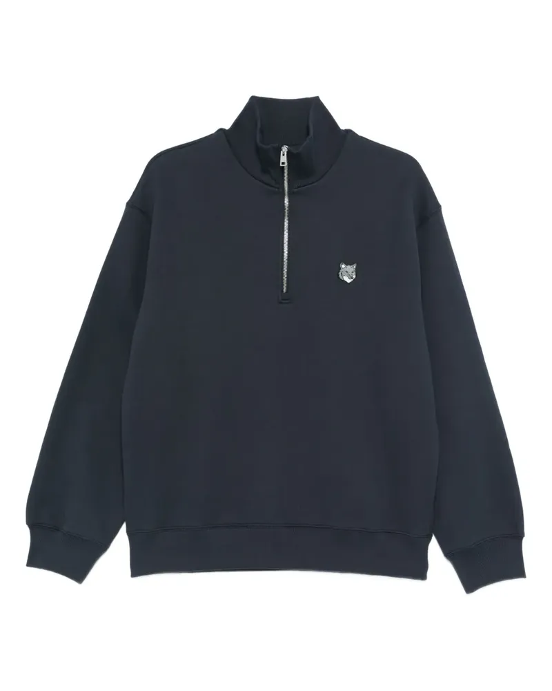Kitsuné half-zip fox-head sweatshirt - Blau Blau