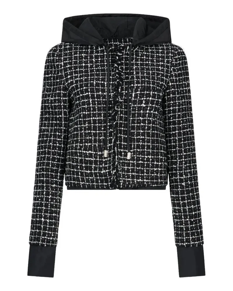 Liu Jo Ausgefranste Bouclé-Jacke - Schwarz Schwarz