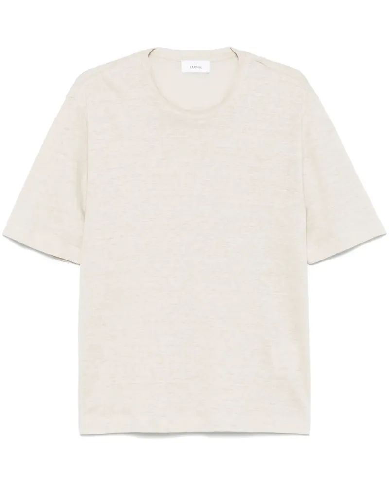LARDINI T-Shirt aus Leinen - Nude Nude