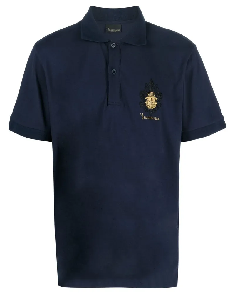 Billionaire Poloshirt mit Logo-Stickerei - Blau Blau