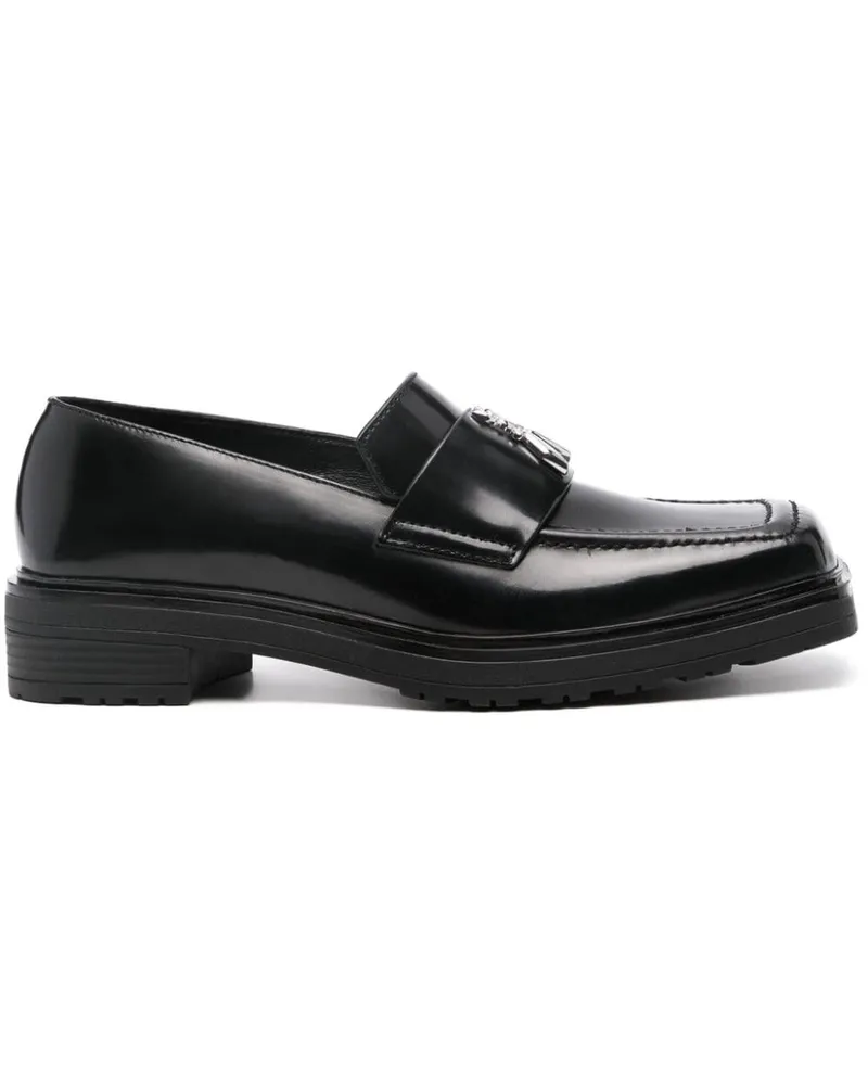 Patrizia Pepe Loafer mit Fly-Schild Schwarz