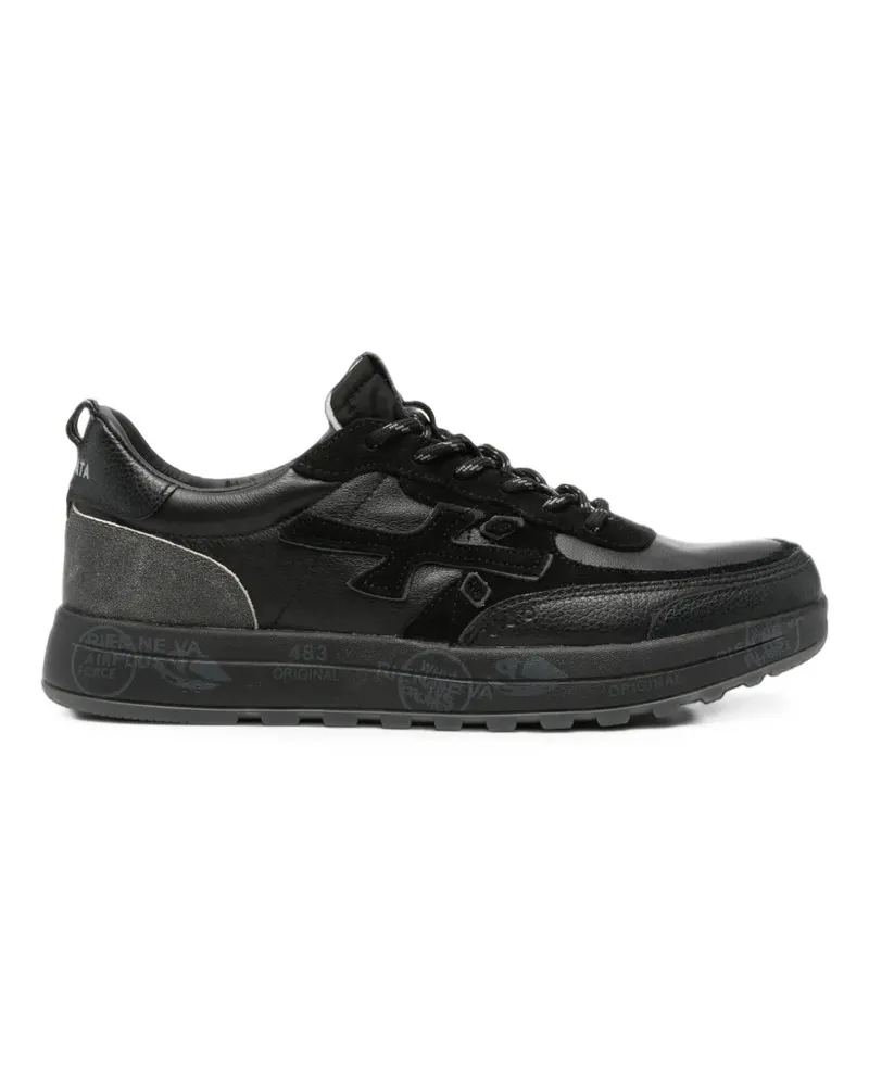 Premiata Nous panelled leather sneakers - Schwarz Schwarz