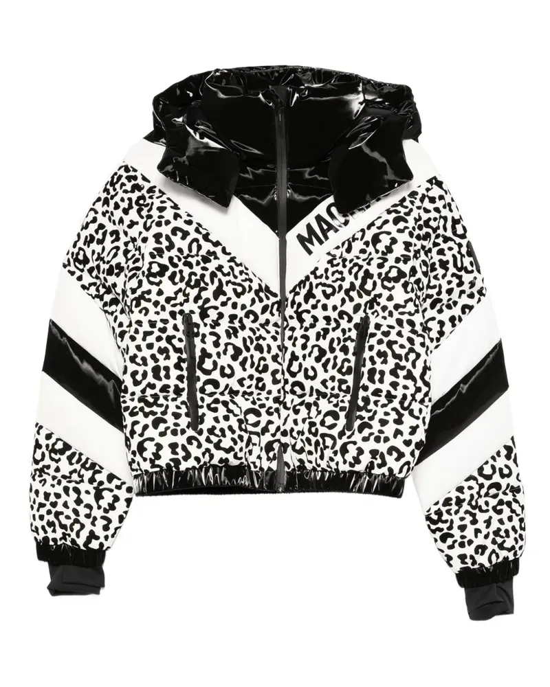 Mackage Kairi-Flip Skijacke mit Leoparden-Print - Schwarz Schwarz