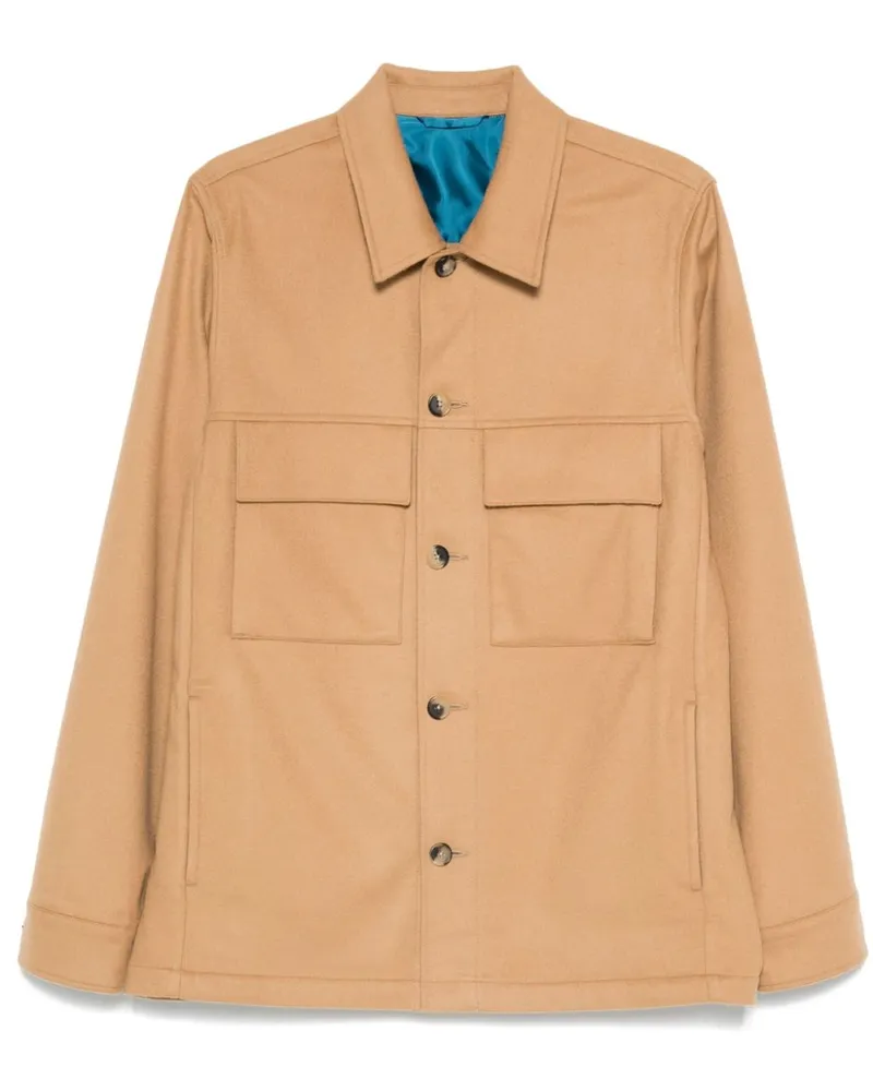 Paul Smith Hemdjacke aus Fleece - Braun Braun