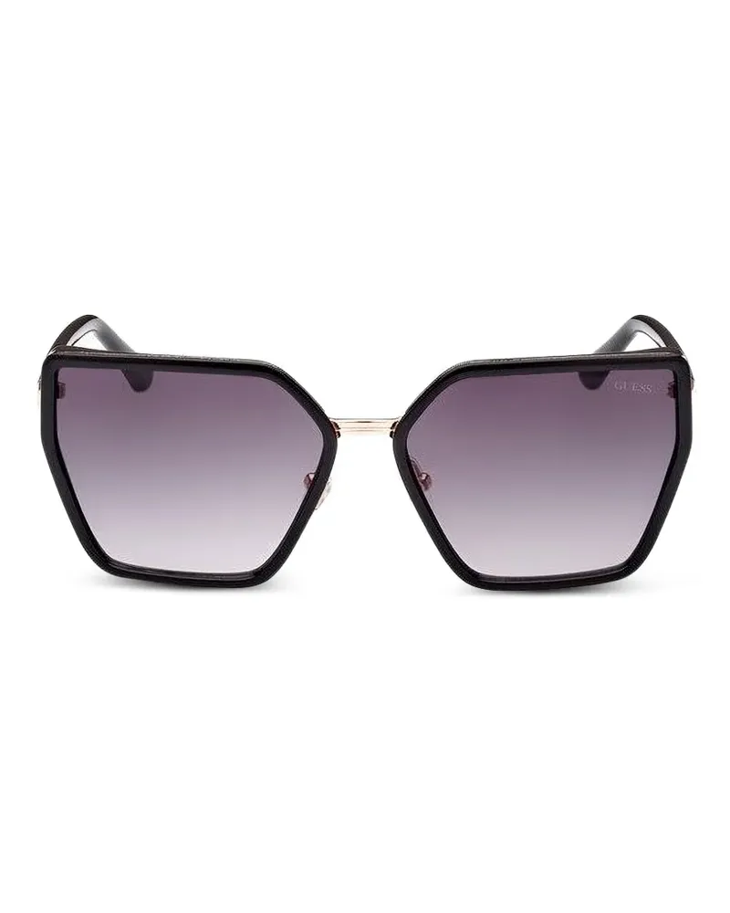 Guess geometric-frame sunglasses - Schwarz Schwarz