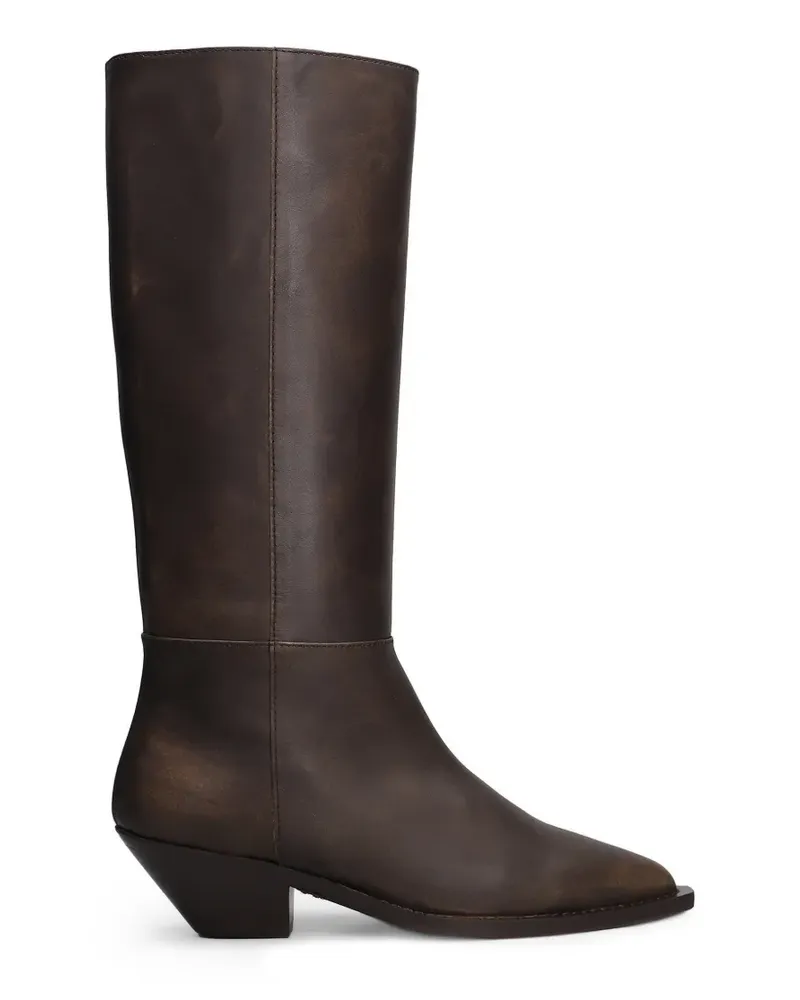 Via Roma 15 Cowboystiefel mit spitzer Kappe - Braun Braun