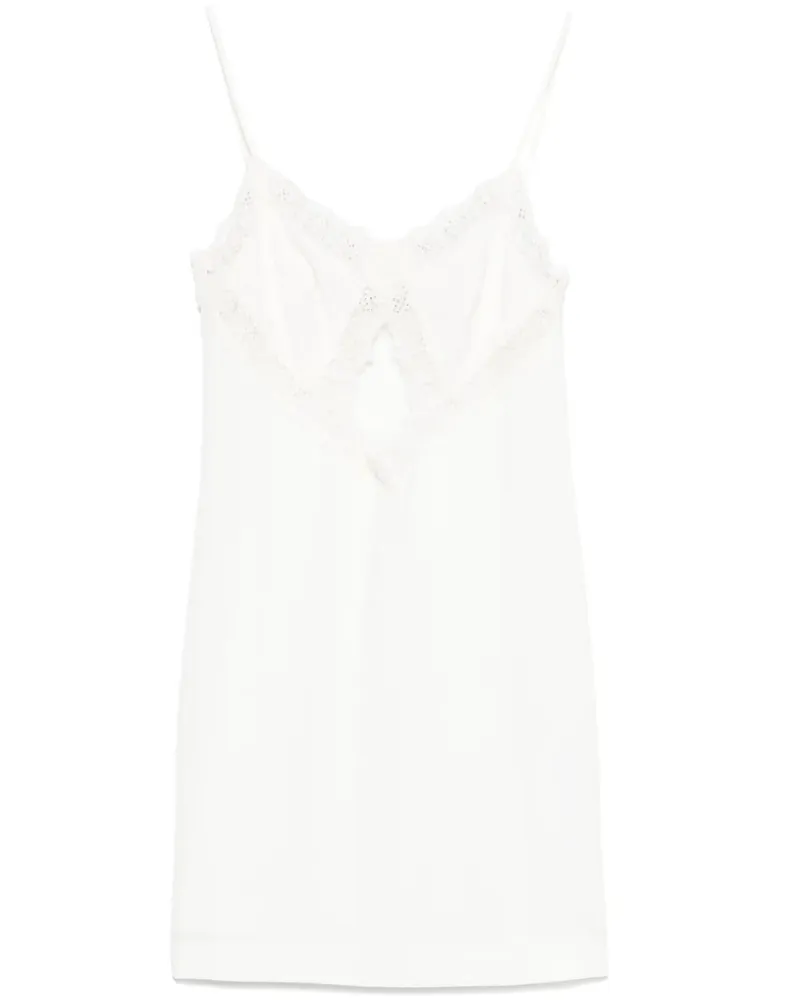 Blumarine Minikleid mit Kordelspitze - Weiß Weiß