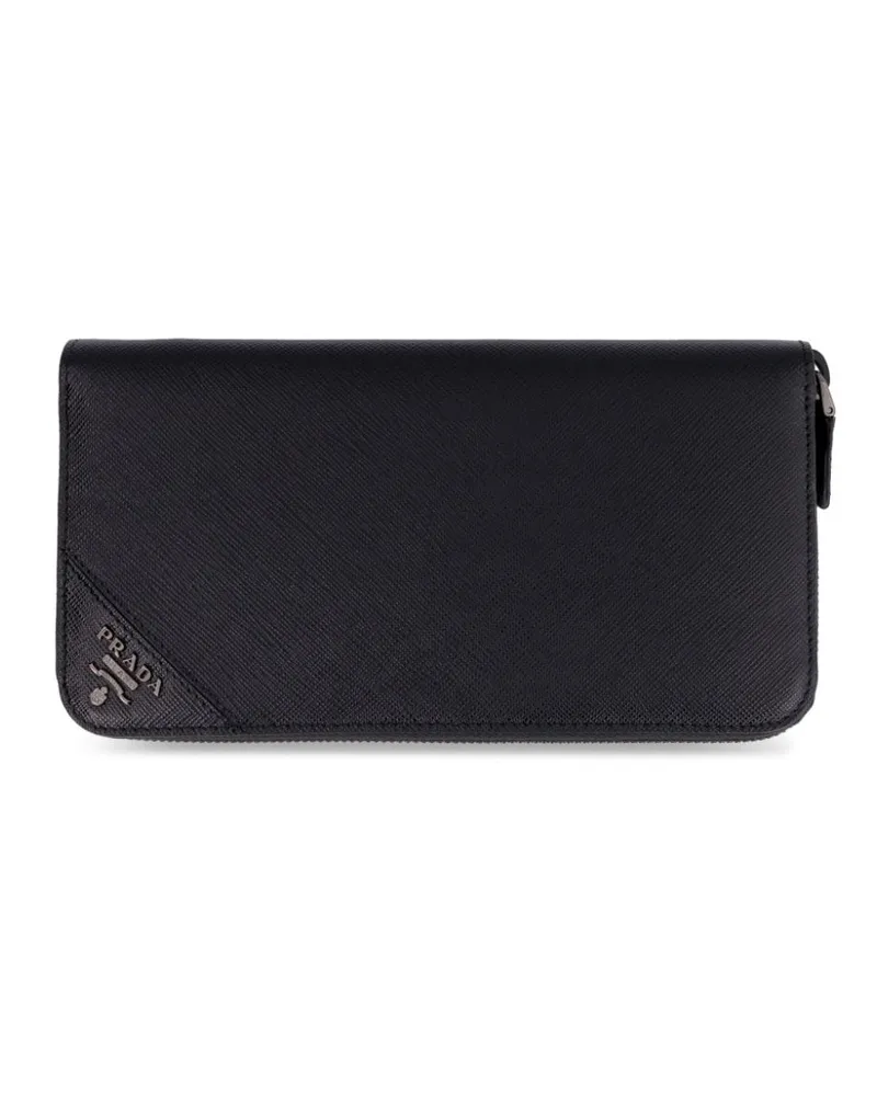 Prada Portemonnaie aus Leder - Schwarz Schwarz