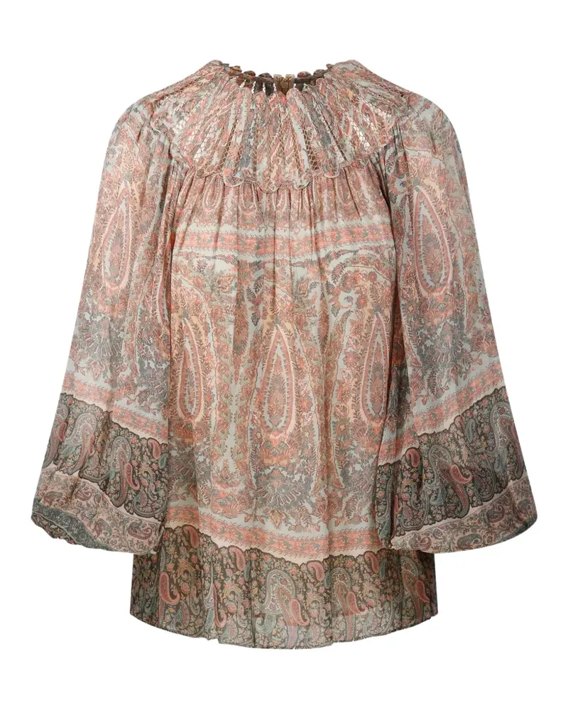 Zimmermann Bluse mit Paisleymuster - Nude Nude