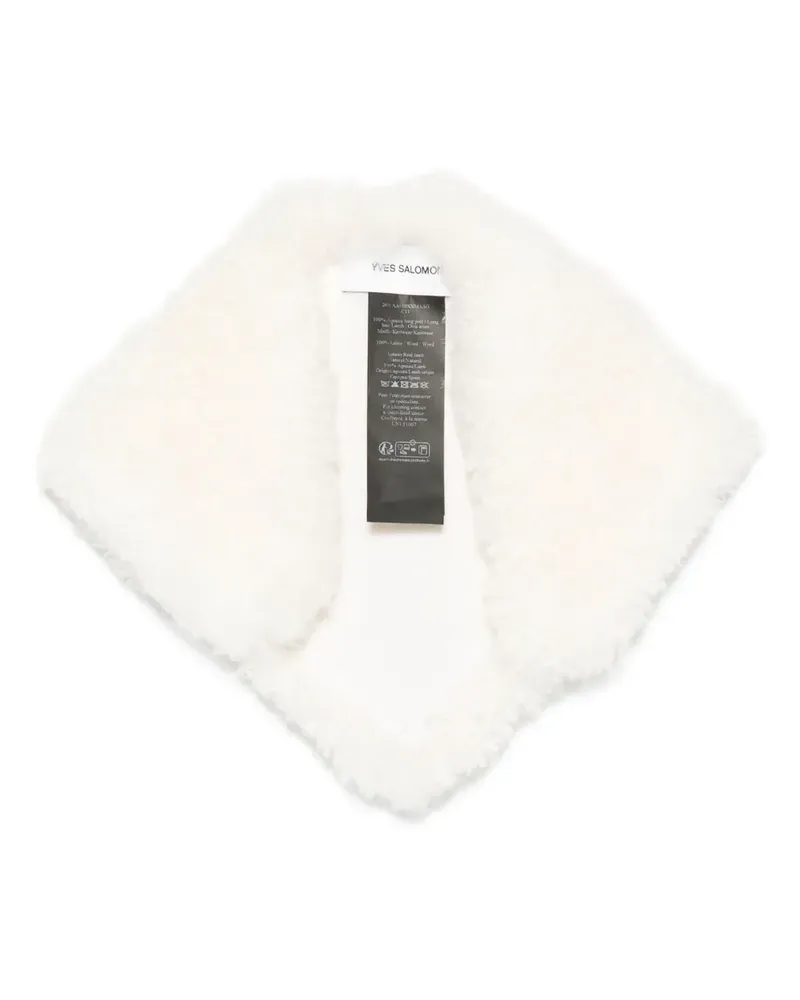 Yves Salomon Schal aus Shearling - Weiß Weiß