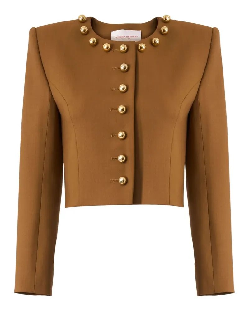Carolina Herrera New York Jacke mit geknöpftem Kragen - Braun Braun