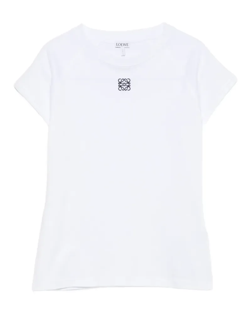 Loewe Sweatshirt mit aufgesticktem Anagram - Weiß Weiß