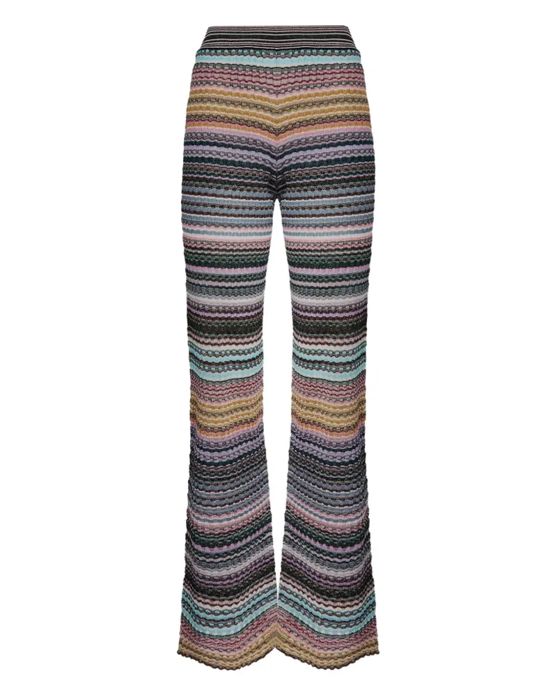 Missoni Gestrickte Hose mit Streifen - Blau Blau