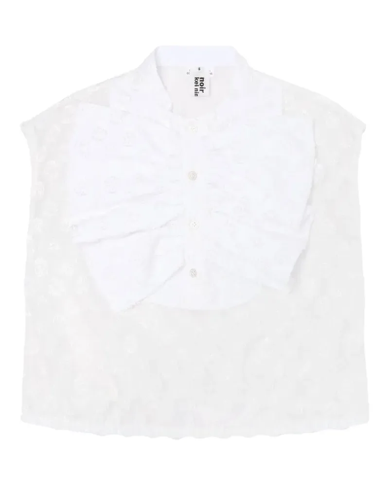 Noir Kei Ninomiya ruffled-detail blouse - Weiß Weiß