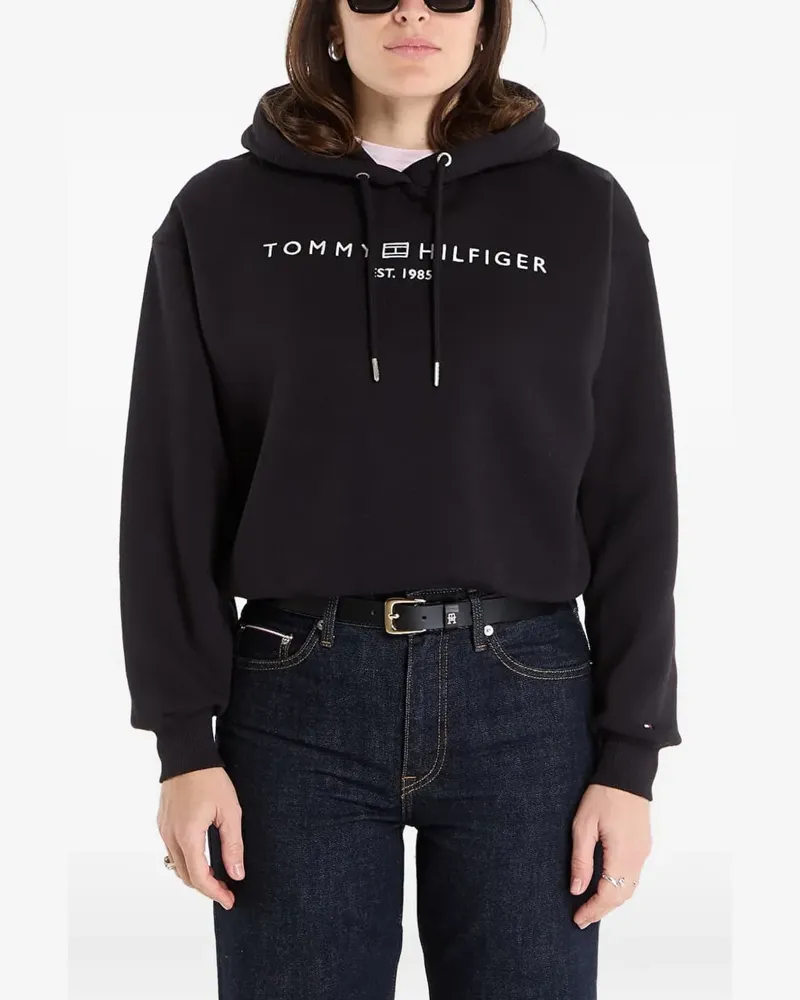 Tommy Hilfiger Hoodie mit Logo-Print - Schwarz Schwarz