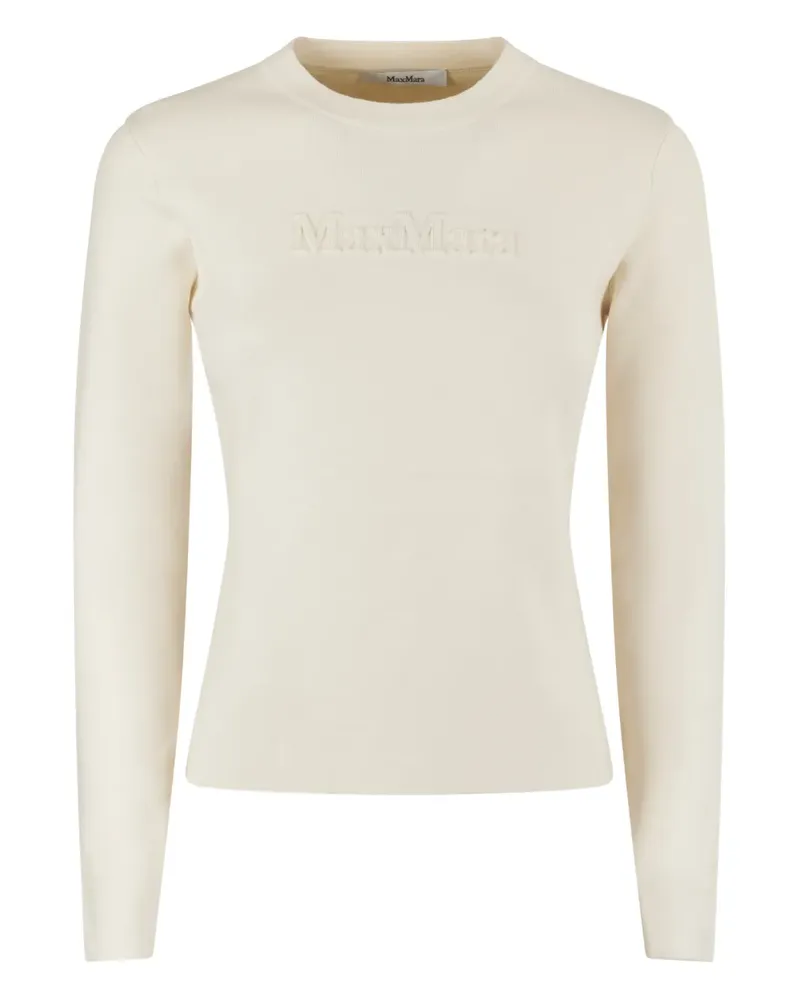 Max Mara embossed-logo sweater - Nude Nude