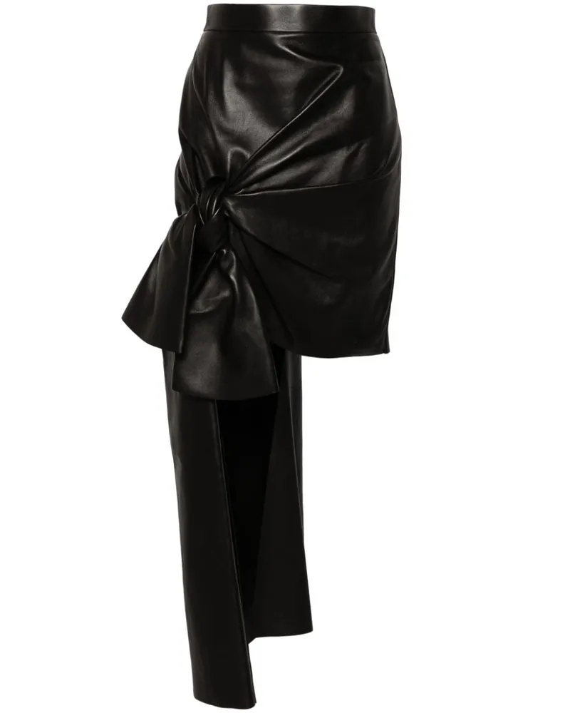 Alexander McQueen Drapierter Minirock - Schwarz Schwarz