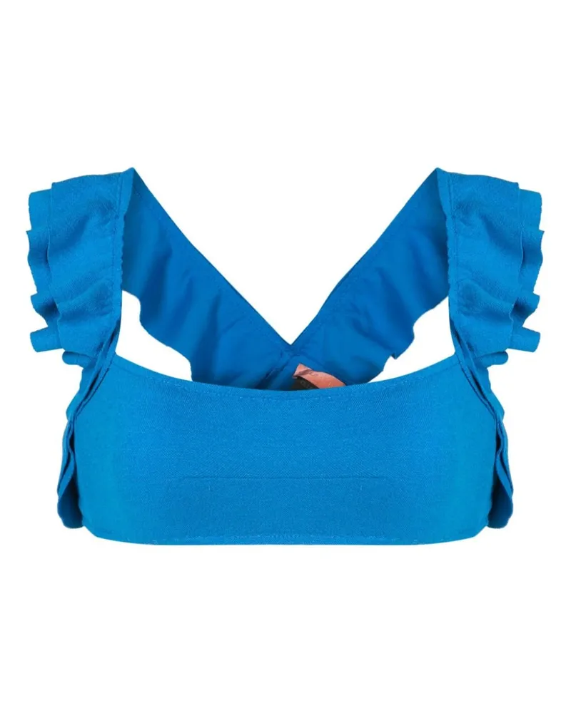 Clube Bossa Jasper Bikinioberteil mit Volants - Blau Blau