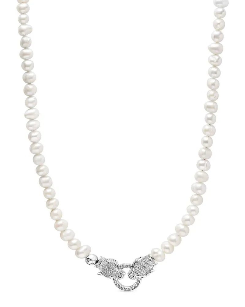 Nialaya Halskette mit Diamant-Panther - Silber Silber