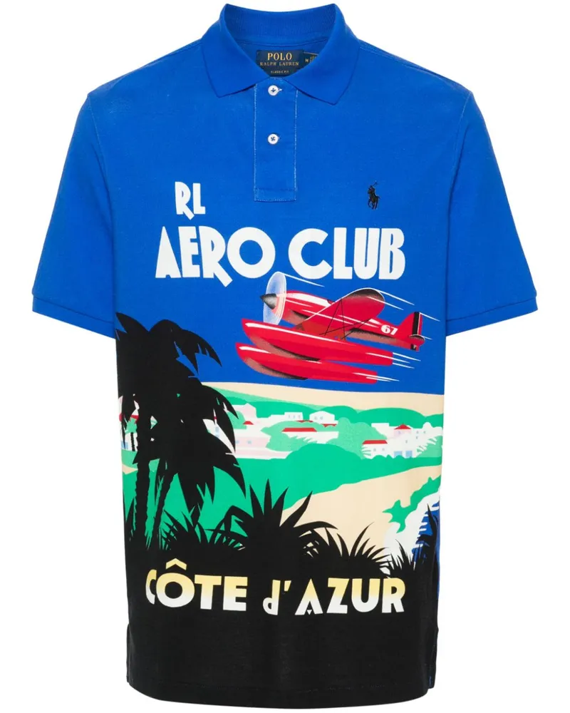 Ralph Lauren Poloshirt mit grafischem Print - Blau Blau