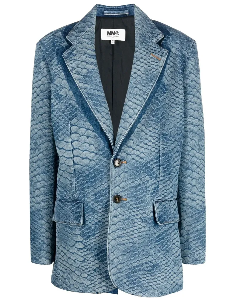 Maison Margiela Blazer mit Print - Blau Blau