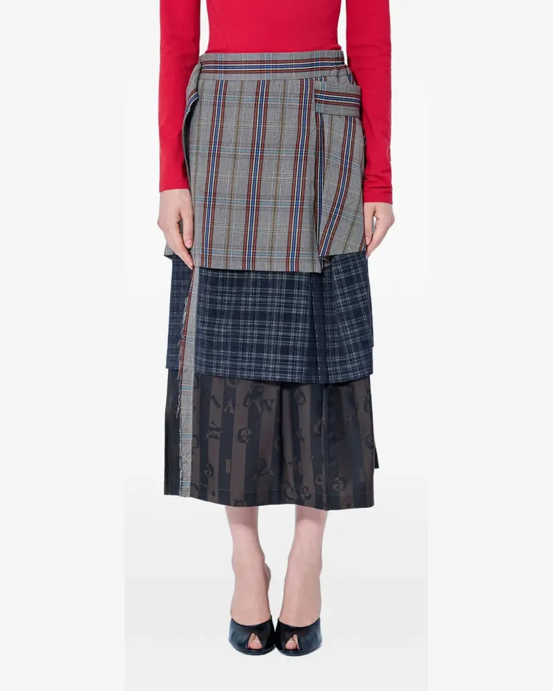 Vivienne Westwood Asymmetrischer Rock im Layering-Look - Grau Grau