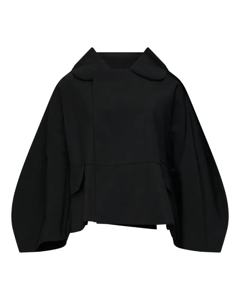Comme des Garçons Cropped-Wolljacke mit Ballonärmeln - Schwarz Schwarz