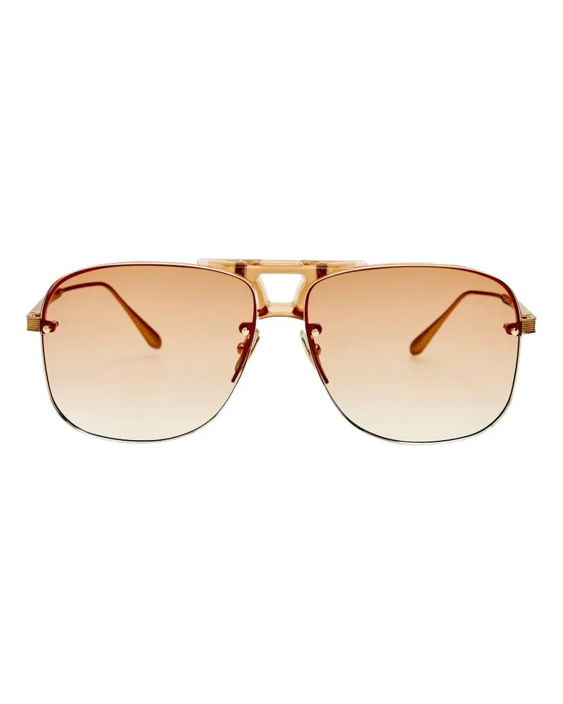 Linda Farrow square-frame sunglasses - Gold Gold