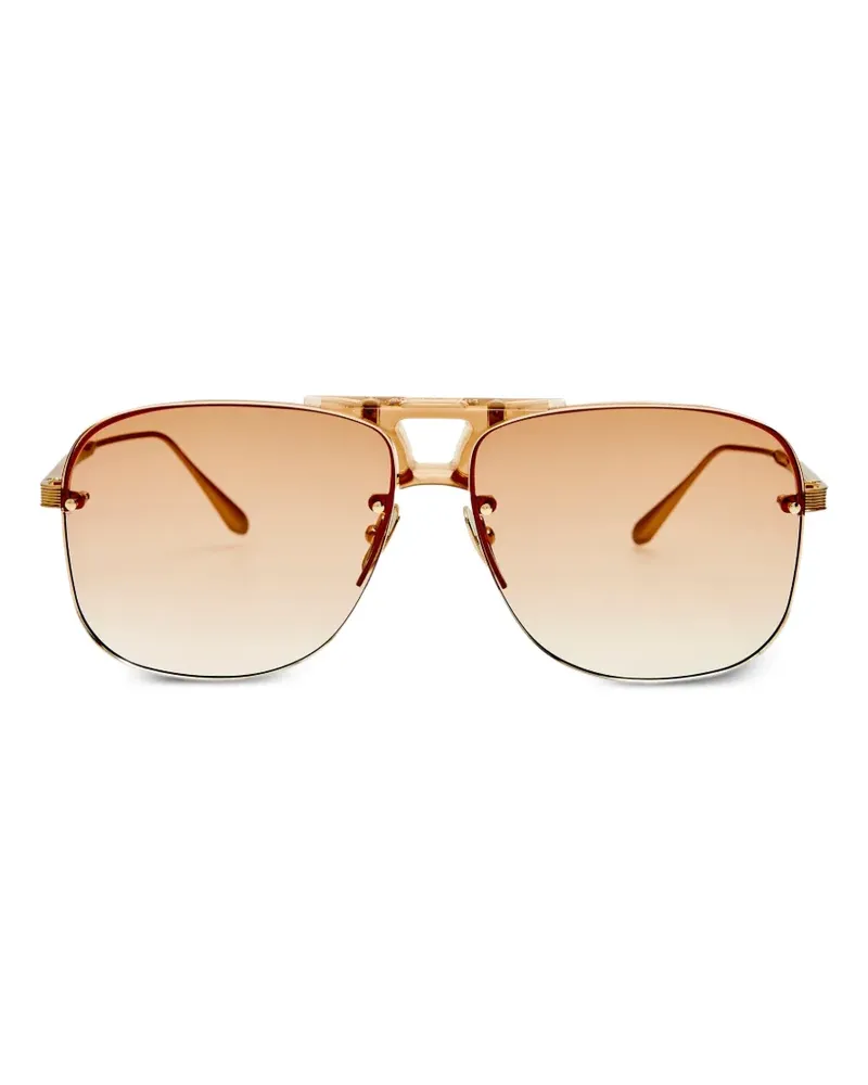 Linda Farrow square-frame sunglasses - Gold Gold