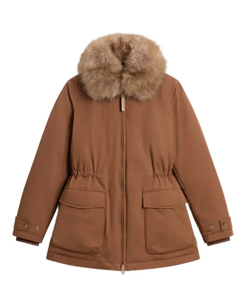 Woolrich Mantel mit Faux Fur-Kragen - Braun Braun