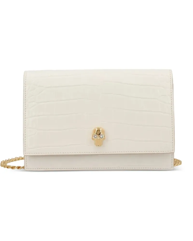 Alexander McQueen skull cross body bag - Weiß Weiß