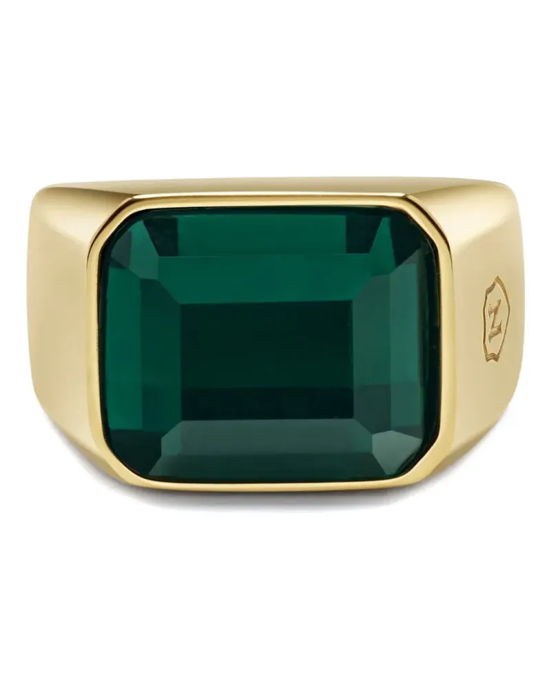 Nialaya green zircon signet ring - Gold Gold