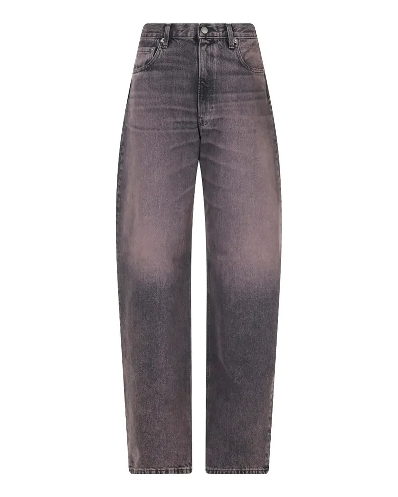 Haikure Bibi faded-effect wide-leg jeans - Schwarz Schwarz