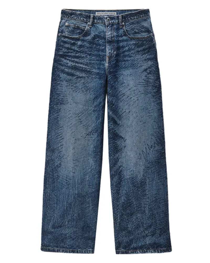 Alexander Wang Jeans mit Logo-Patch - Blau Blau