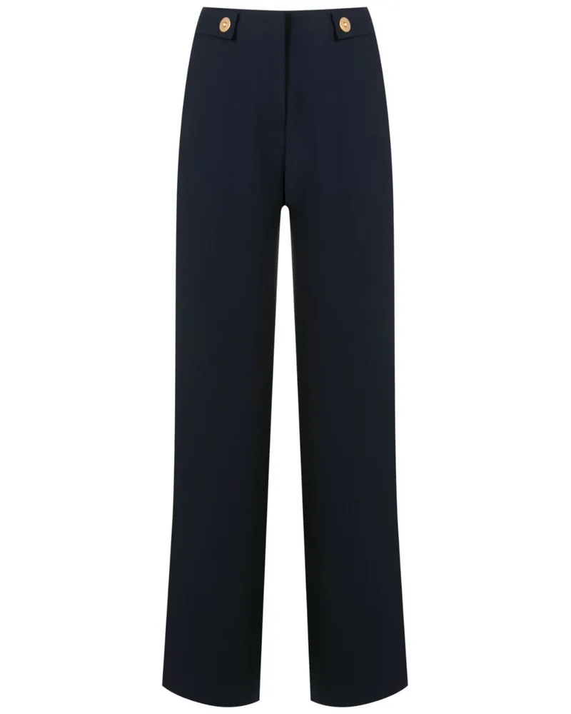 Giorgio Armani High-Waist-Hose mit geradem Bein - Blau Blau