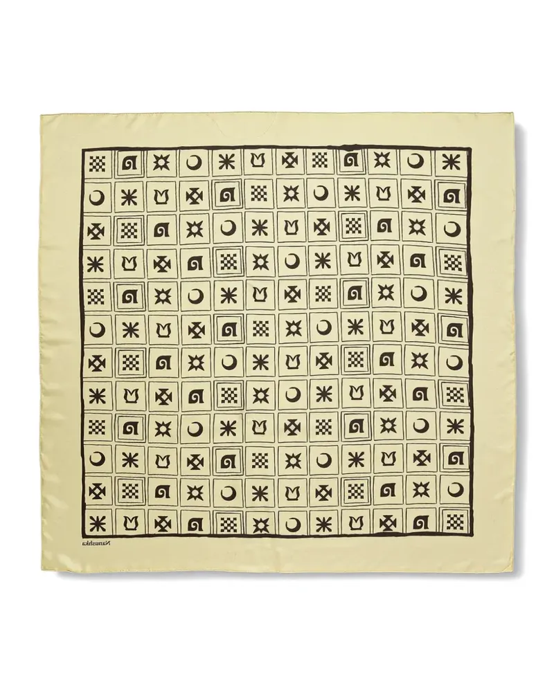 Nanushka Schal mit geometrischem Print - Nude Nude